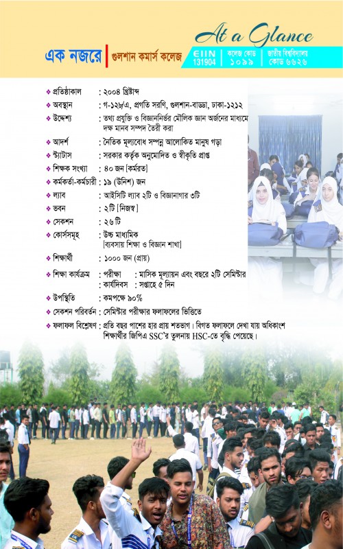 এক নজরে গুলশান কমার্স কলেজ